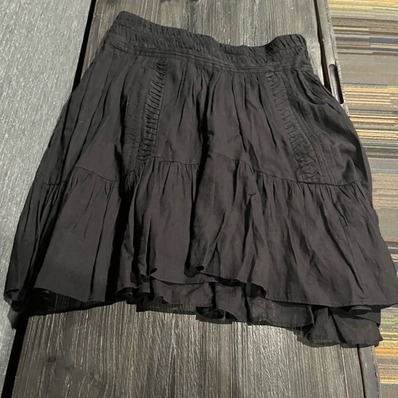 NWT ISABEL MARANT ÉTOILE Laraya Ruffle Cotton Mini Skirt Black 6 - Picture 3 of 7